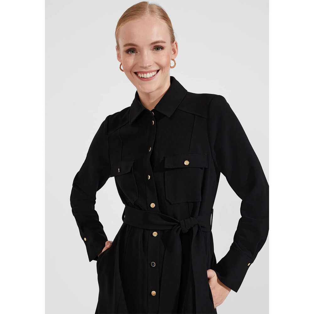 Hobbs black 2025 shirt dress